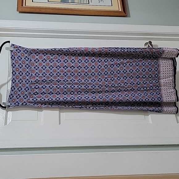 Max Studio Women's Blue and Red Romantic A-Line Long Maxi Skirt Size M - Picture 1 of 6